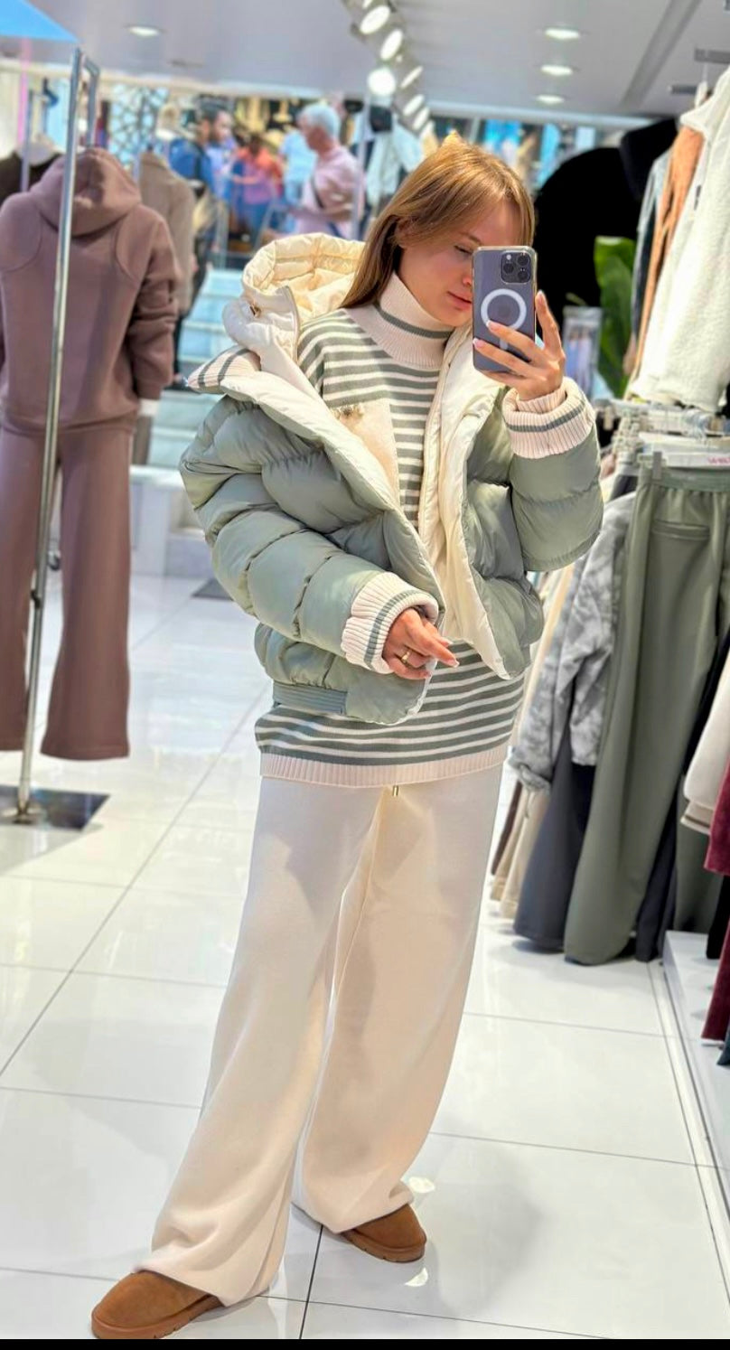 Warm driedelig set voor een comfortabele winter